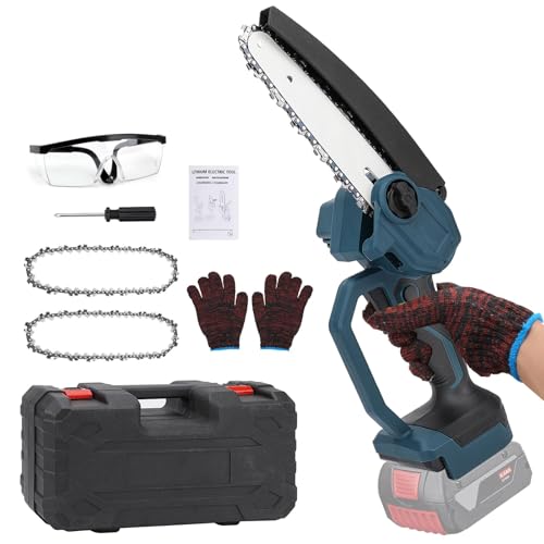 Honeyhouse Mini motosierra con batería para Bosch 18 V, mini motosierra de 6 pulgadas de...