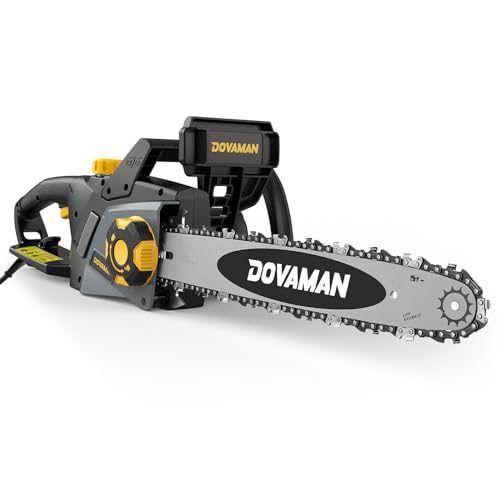 DOVAMAN Motosierra Eléctrica de 2400W, Tensión sin Herramientas en un Paso, 40cm Barra y...